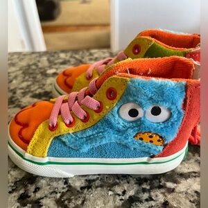 Toddler size 5.0 vans, hi-top, Sesame Street, used but in great condition